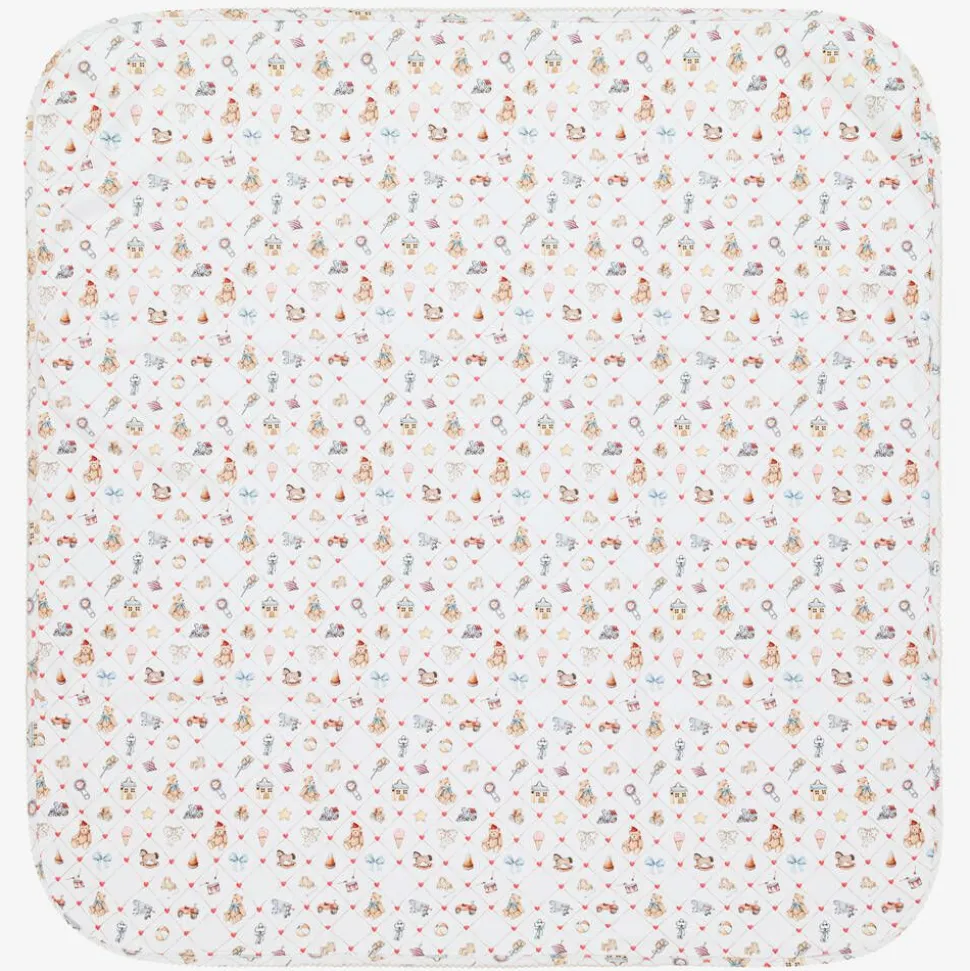 Girls White Supima Cotton Joys Blanket (80cm)