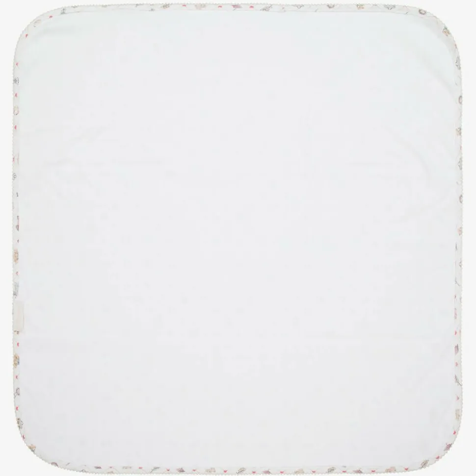 Girls White Supima Cotton Joys Blanket (80cm)