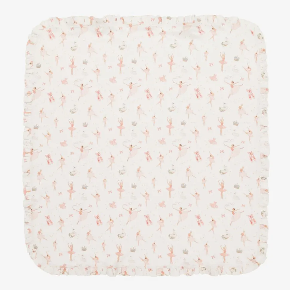 Girls White Supima Cotton Opera Blanket (82cm)