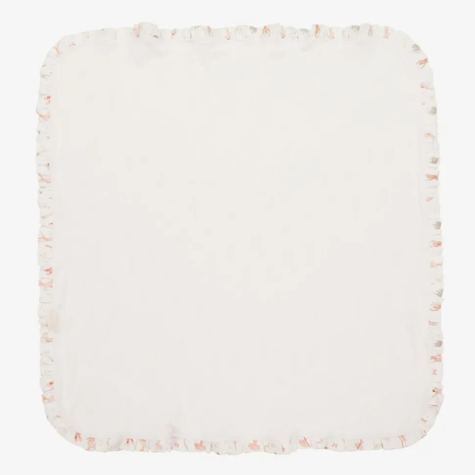 Girls White Supima Cotton Opera Blanket (82cm)