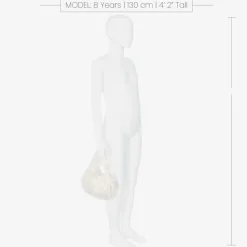 Girls White Tulle Handbag (28cm)