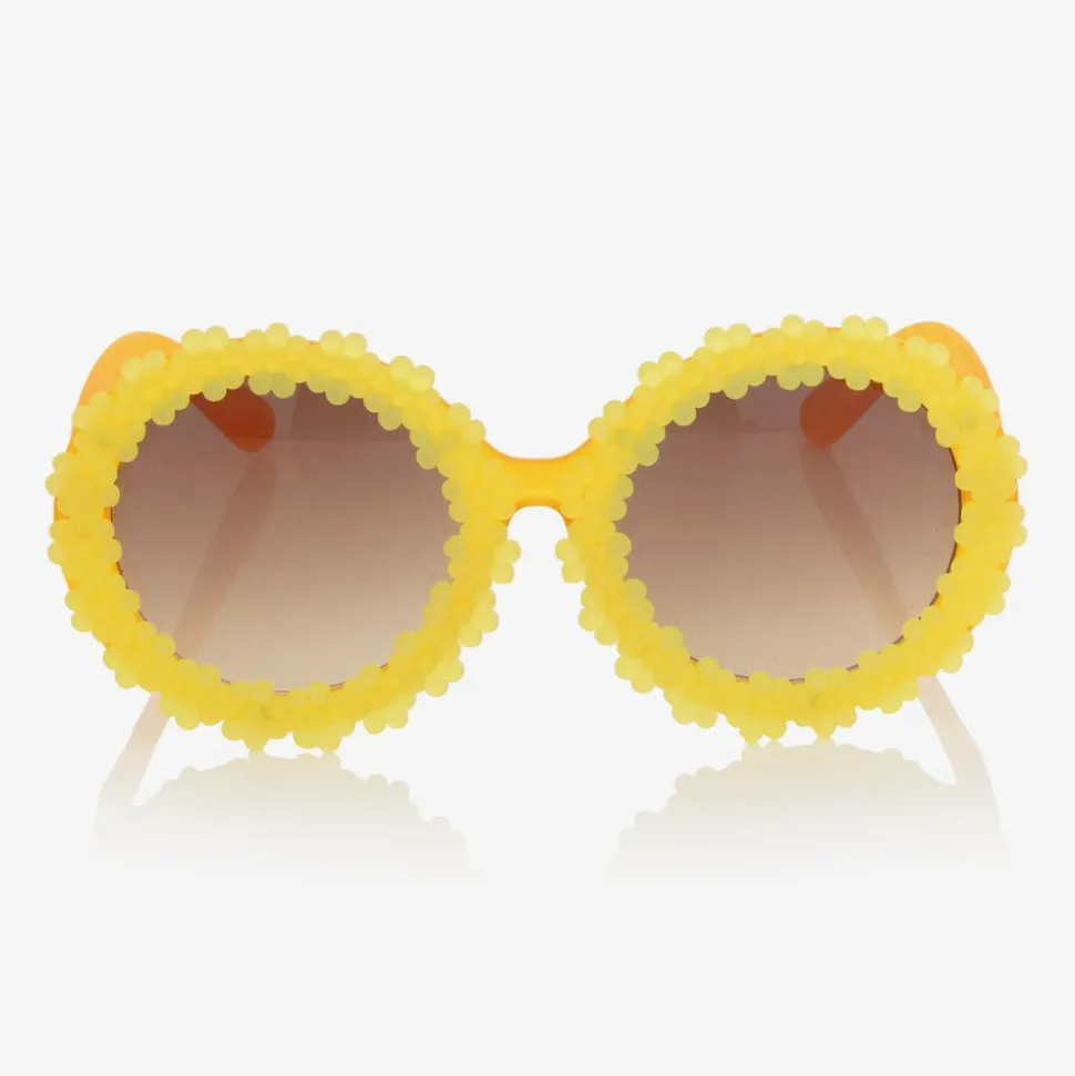 Girls Yellow Flower Sunglasses (UVA/UVB)