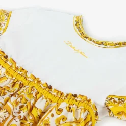 Girls Yellow Majolica Cotton Dress