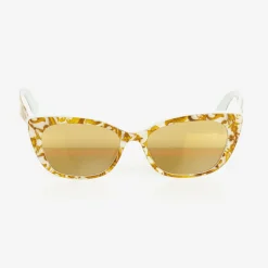 Girls Yellow Majolica Print Sunglasses