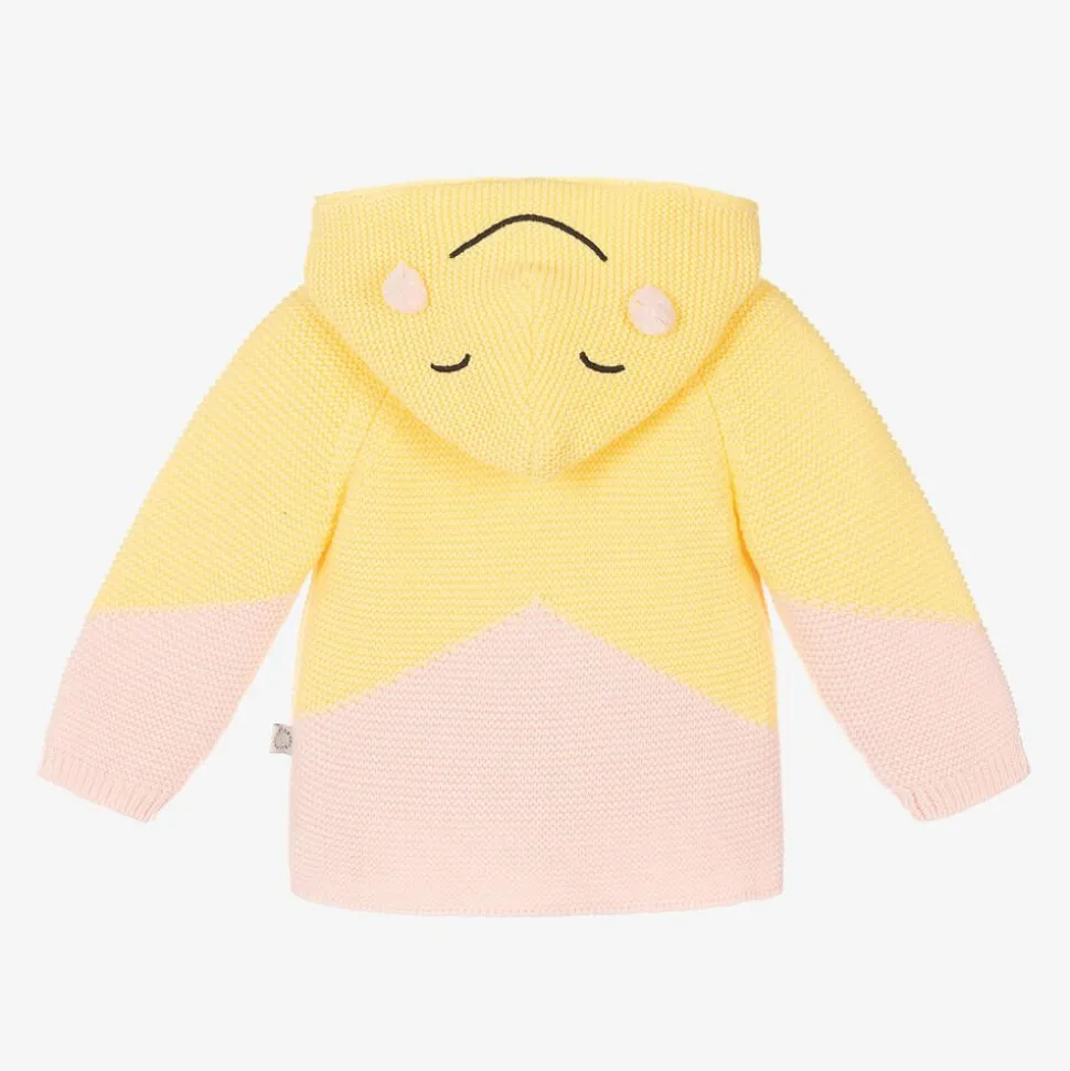 Girls Yellow Organic Cotton Cardigan