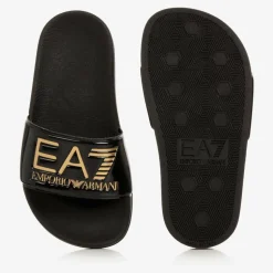 Glossy Black EA7 Logo Sliders