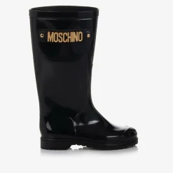Glossy Black Rain Boots