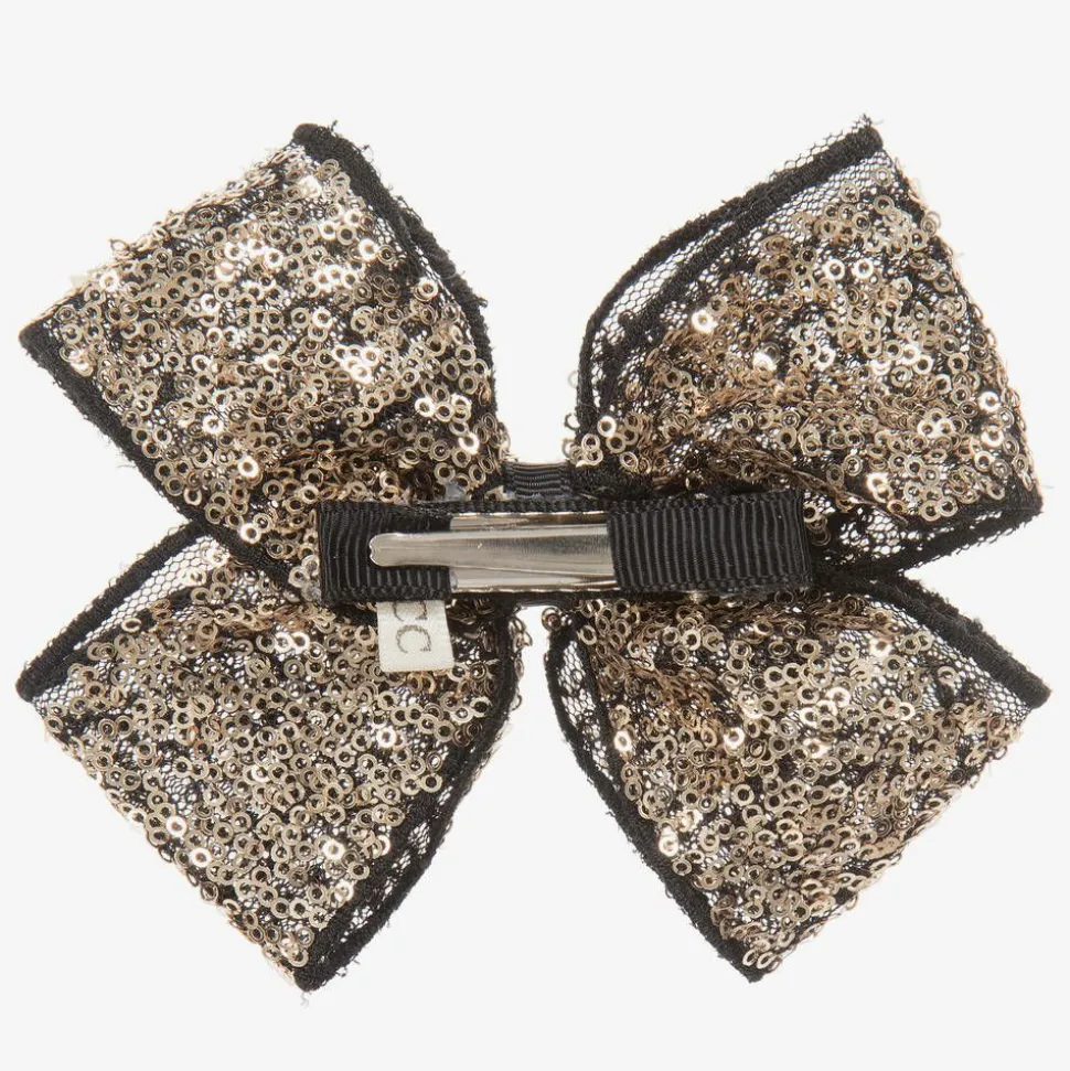 Gold Bow Hairclip (11cm)