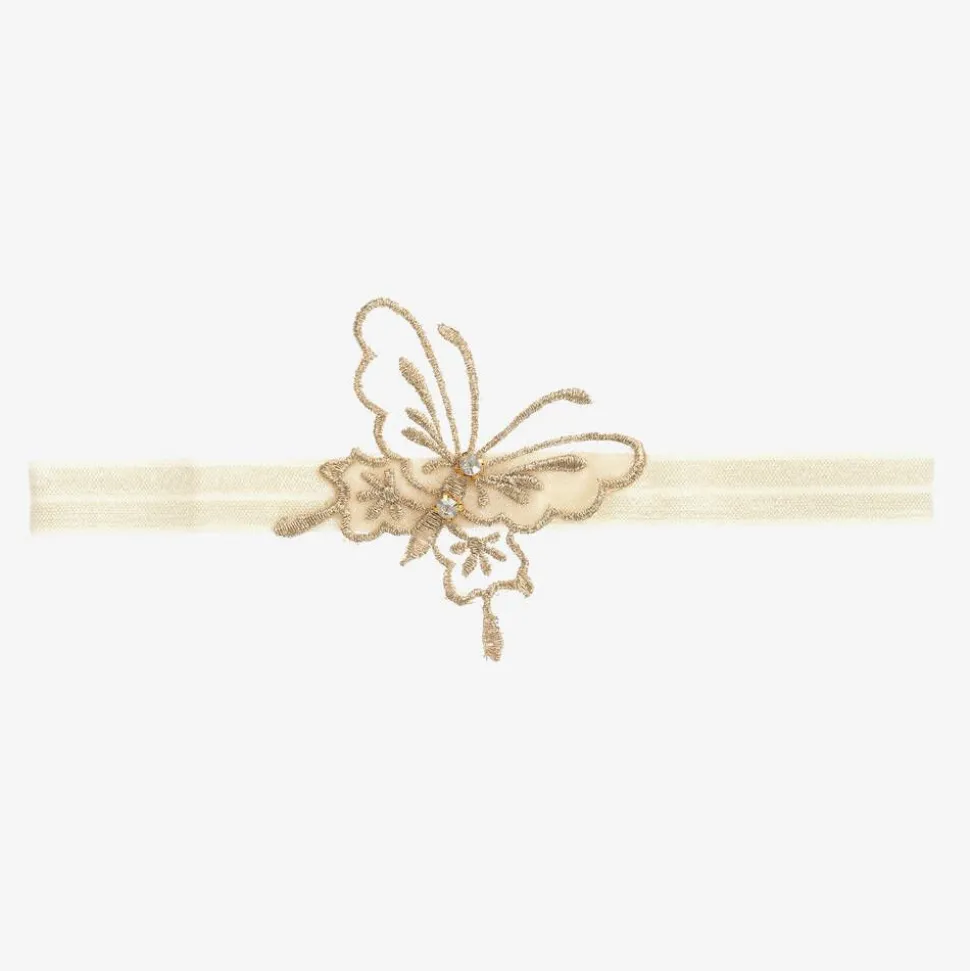 Gold Butterfly Headband