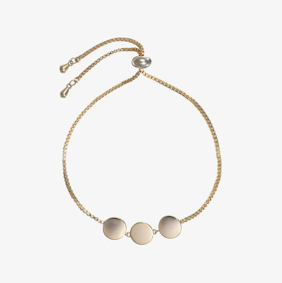 Gold Clover Discs Bracelet