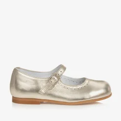 Gold Leather Shoes