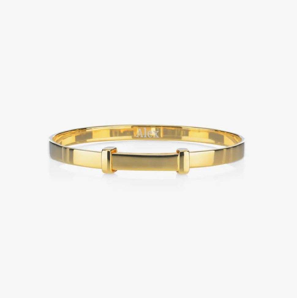 Gold Plated Personalised Bangle