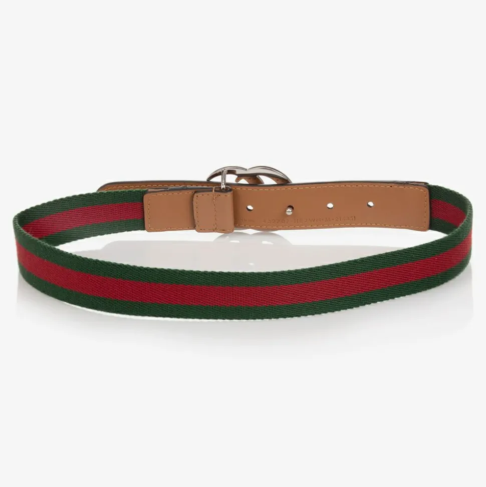 Green & Red Web Double G Belt