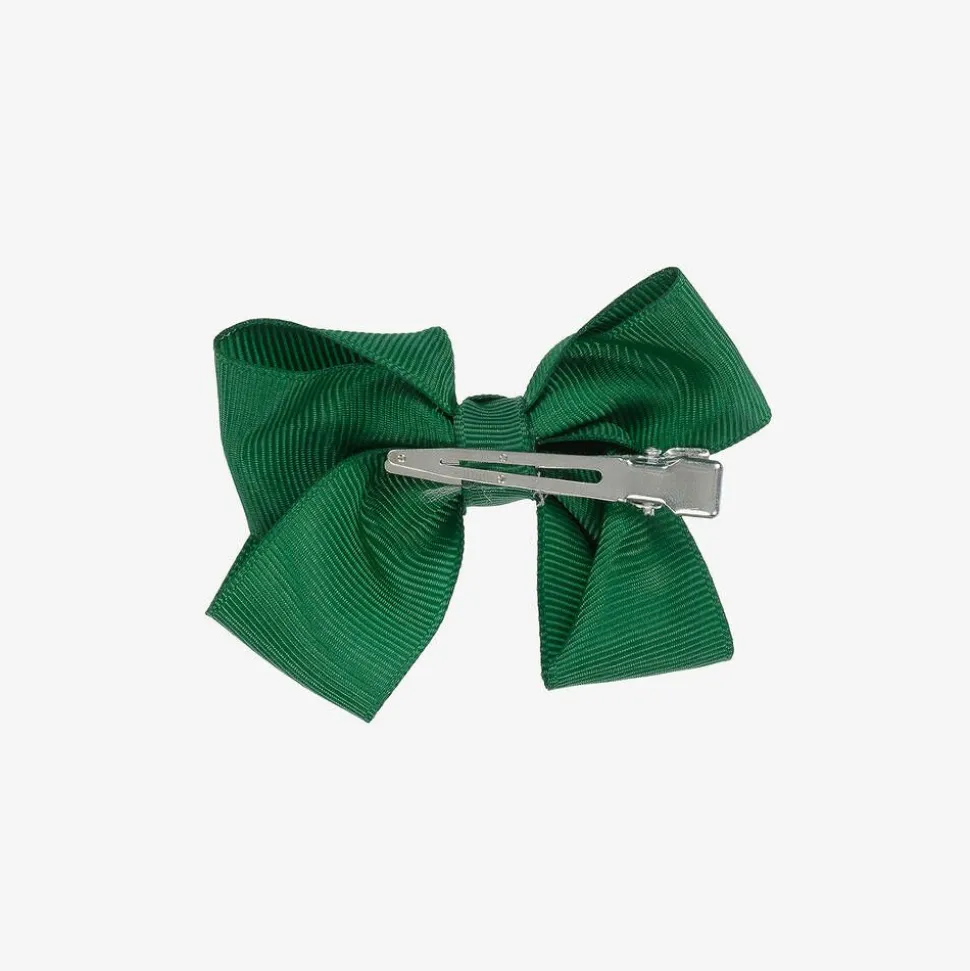 Green Bow Hair Clip (7cm)