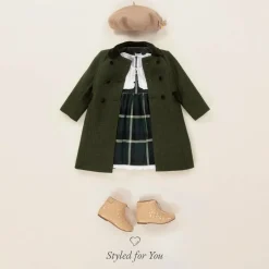 Green Collared Wool Coat