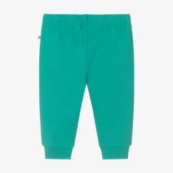 Green Cotton Animal-Patch Joggers