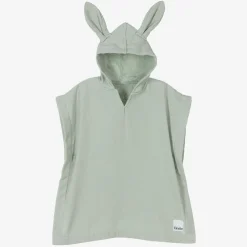 Green Cotton Hooded Poncho Towel