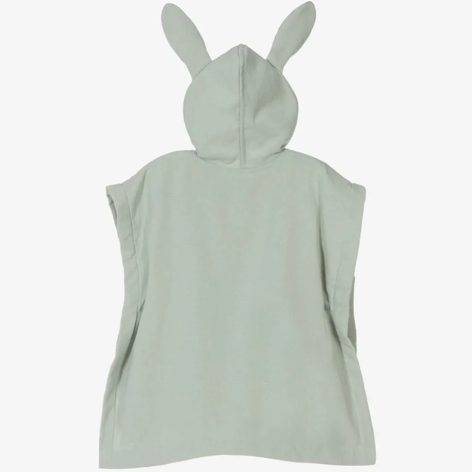 Green Cotton Hooded Poncho Towel