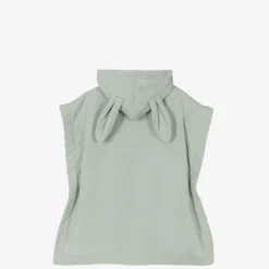 Green Cotton Hooded Poncho Towel