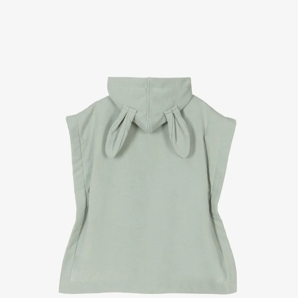 Green Cotton Hooded Poncho Towel