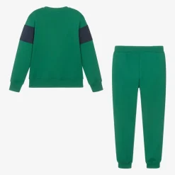 Green Cotton Varsity Tracksuit