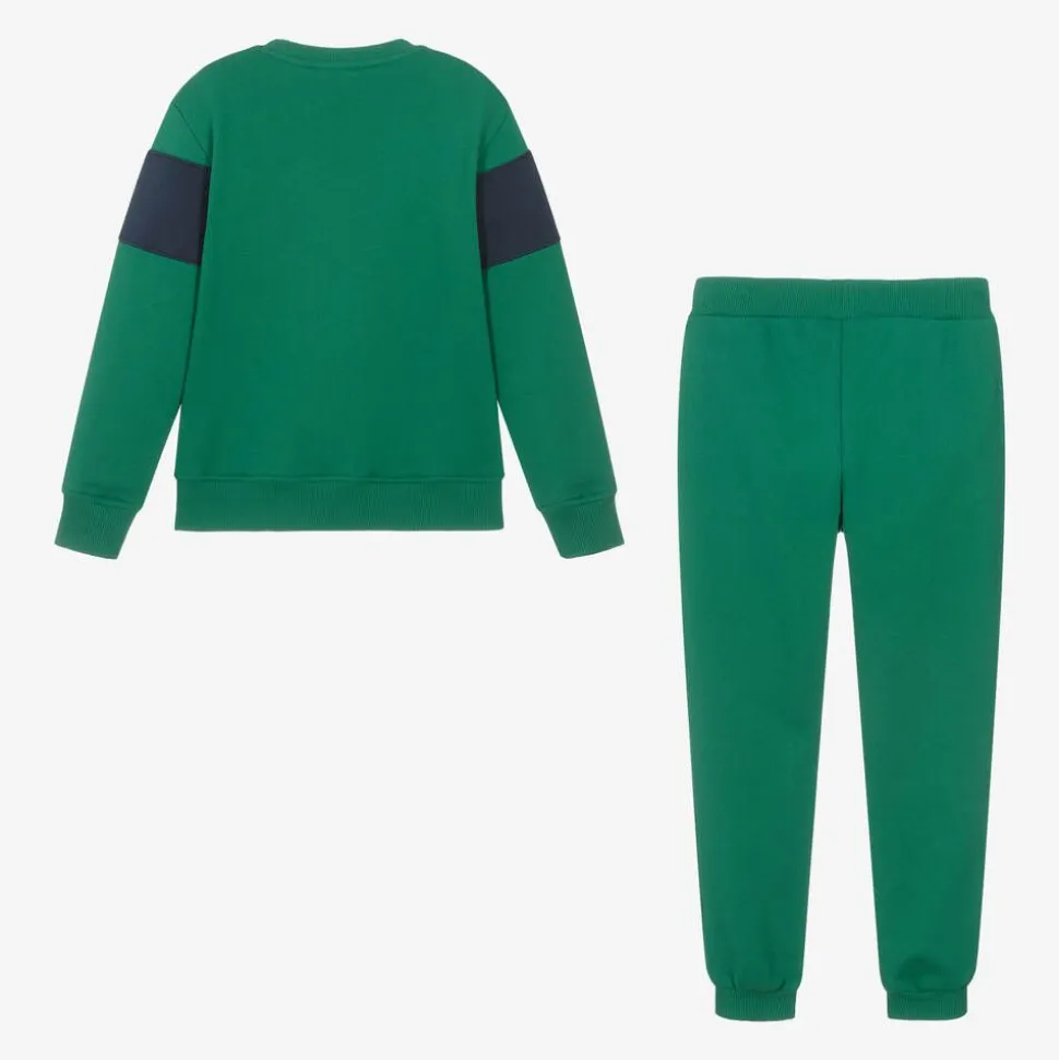 Green Cotton Varsity Tracksuit