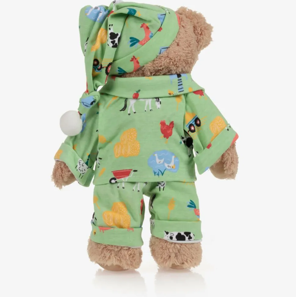 Green Farmyard Pyjama Teddy Bear (34cm)