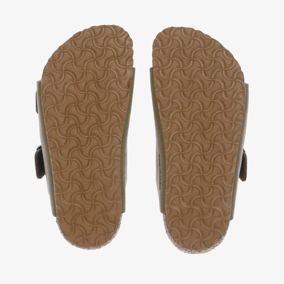 Green Faux Leather Sandals