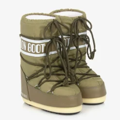 Green Icon Nylon Snow Boots