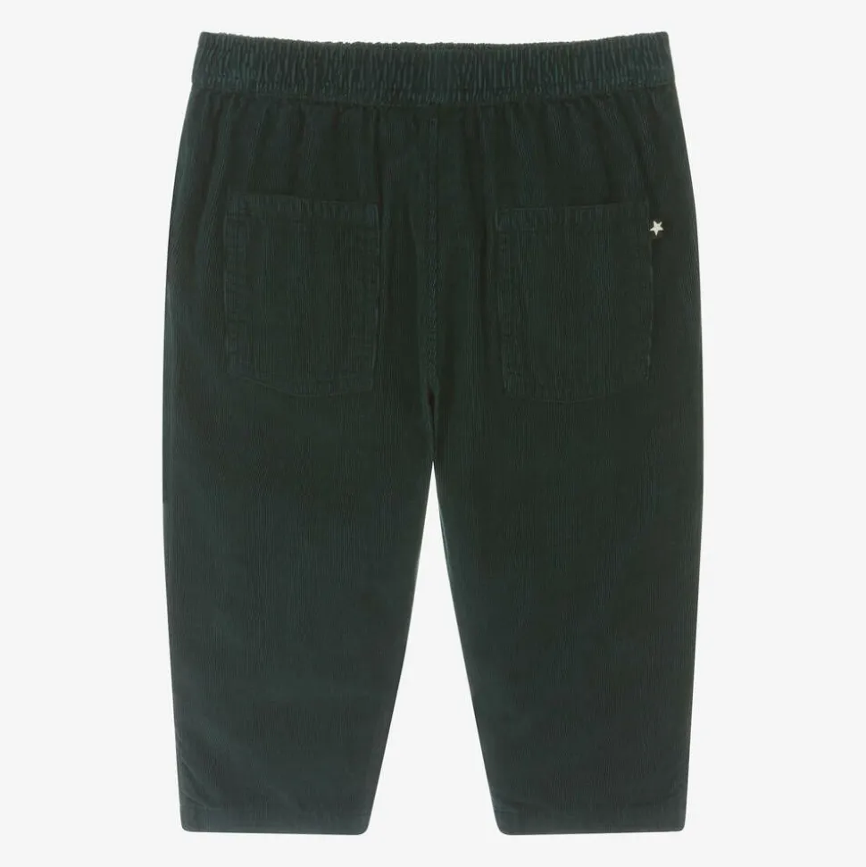 Green Organic Cotton Corduroy Trousers