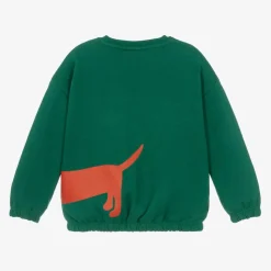 Green Organic Cotton Dog Print Sweatshirt