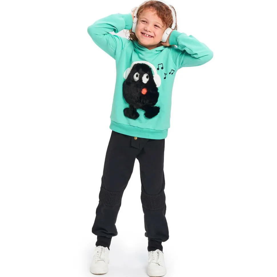 Green Organic Cotton Monster Hoodie