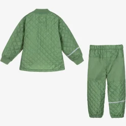 Green Quilted Jacket & Trouser Set