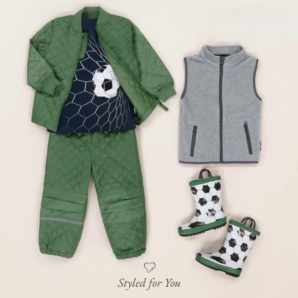 Green Quilted Jacket & Trouser Set