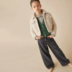 Green Wool Cable Knit Cardigan