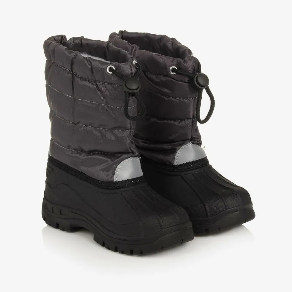 Grey & Black Snow Boots