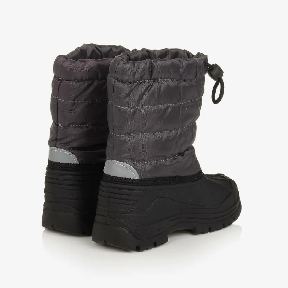 Grey & Black Snow Boots