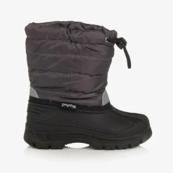 Grey & Black Snow Boots