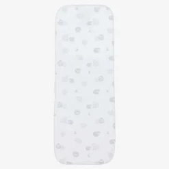 Grey & White Cotton Baby Sheep Burp Cloth (49cm)