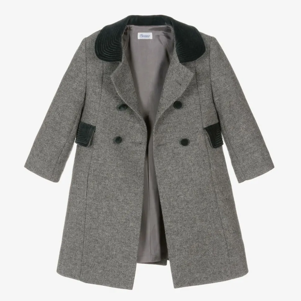Grey Classic Wool Coat