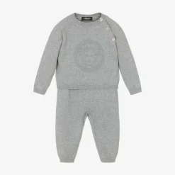 Grey Cotton & Cashmere Baby Trouser Gift Set