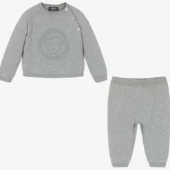 Grey Cotton & Cashmere Baby Trouser Gift Set