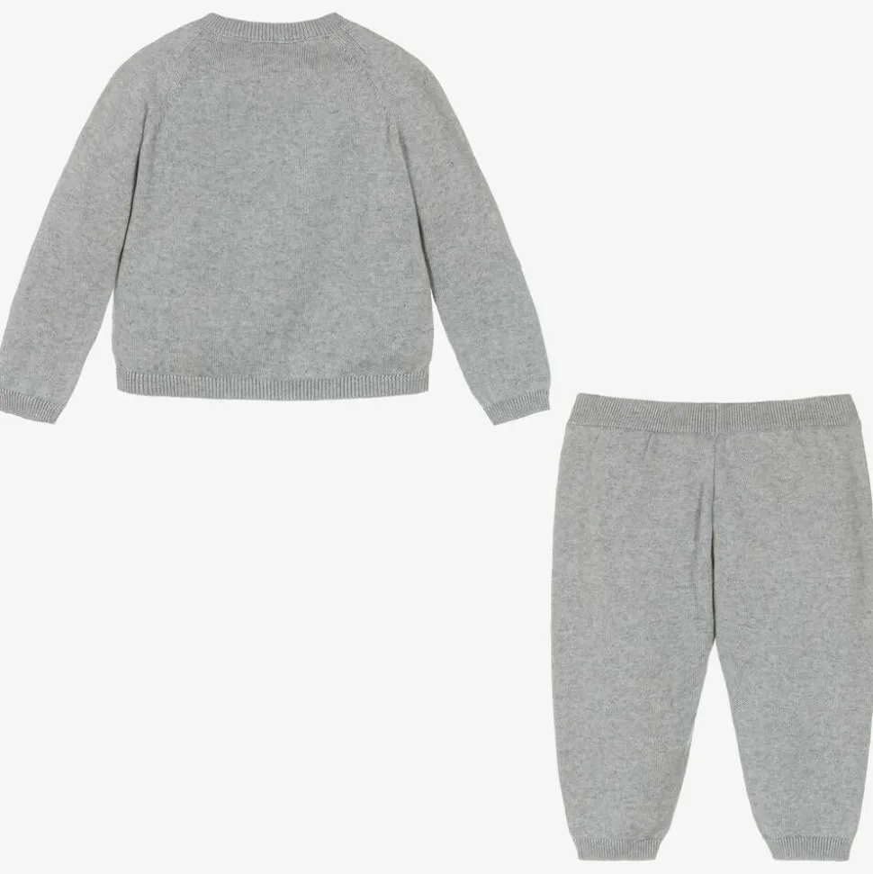 Grey Cotton & Cashmere Baby Trouser Gift Set