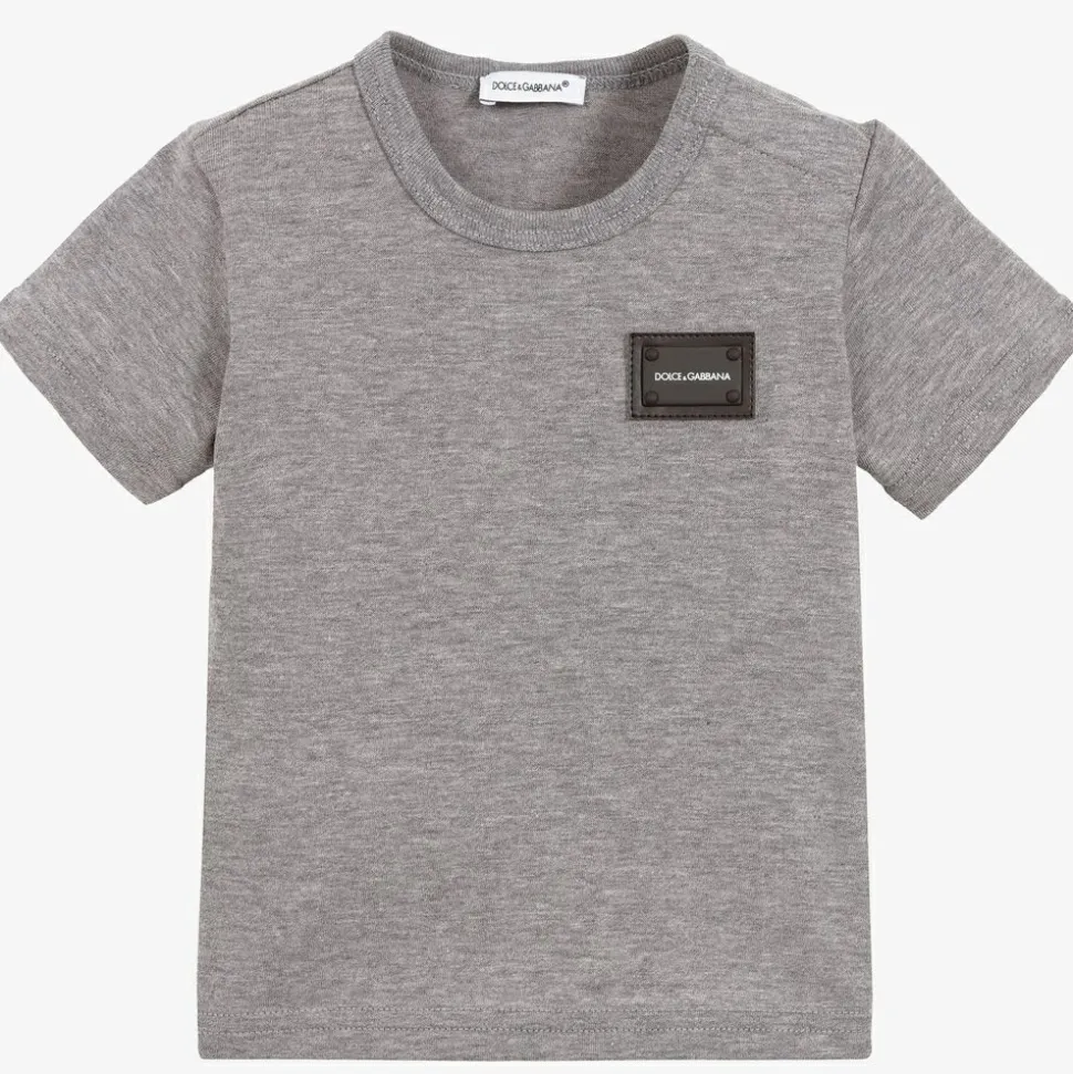 Grey Cotton Baby T-Shirt