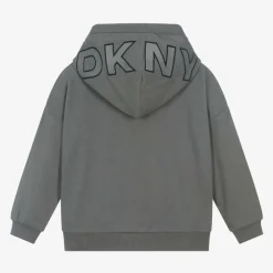 Grey Cotton Embroidered Hoodie