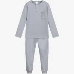 Grey Cotton Jersey Pyjamas