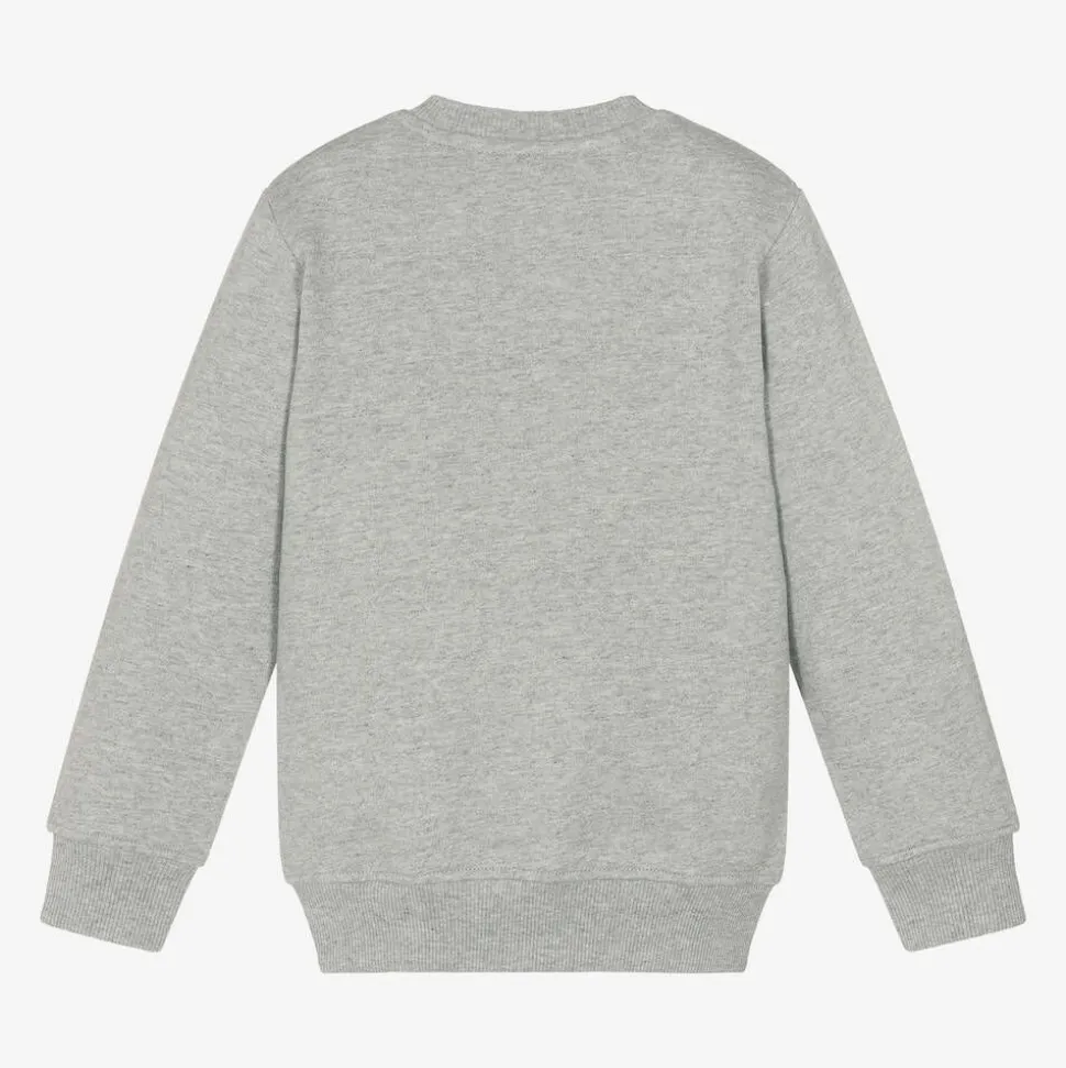 Grey Cotton Teddy Bear Sweatshirt
