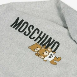 Grey Cotton Teddy Bear Sweatshirt