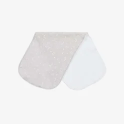 Grey Crescent Moonlight Pima Cotton Burp Cloth (48cm)
