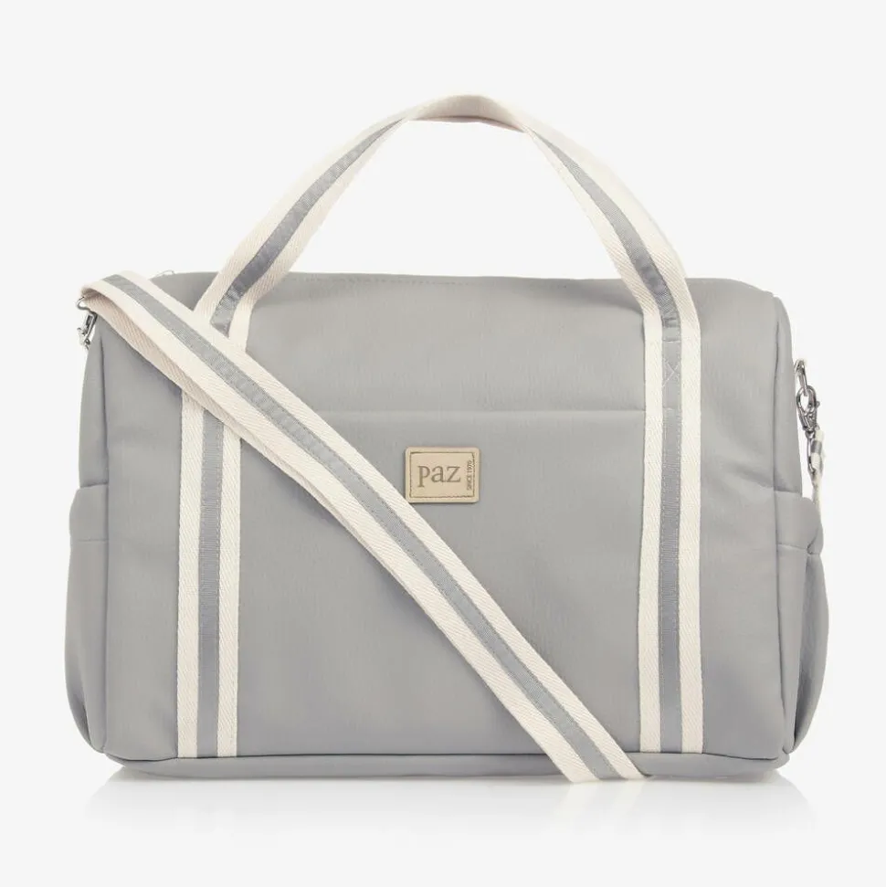 Grey Faux Leather Changing Bag (36cm)